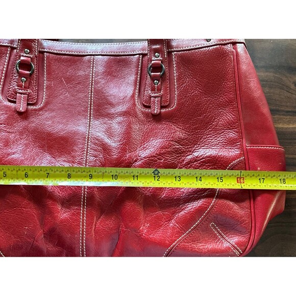 Franklin Covey Laptop Bag 16” Wide 33352.117 Three Sect Wallet Maroon Leather - Picture 9 of 11